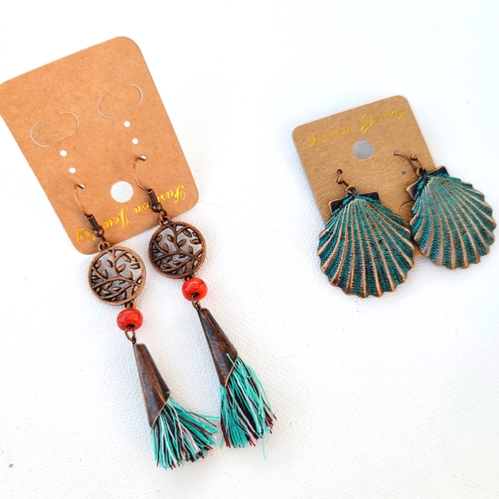 BOHO Lot of 2 Pairs of Earrings